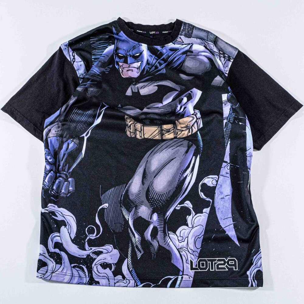 Vtg LOT29 Batman AOP T-Shirt XL All Over Print Y2K Hip Hop Baggy Streetwear